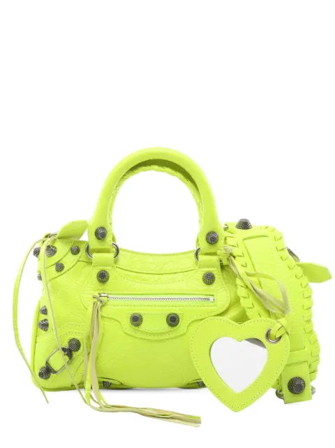 Balenciaga Pre-Owned 2018-2026 Arena Lambskin Neo Cagole XS satchel Yellow KCV03PHLRCAQLNZA