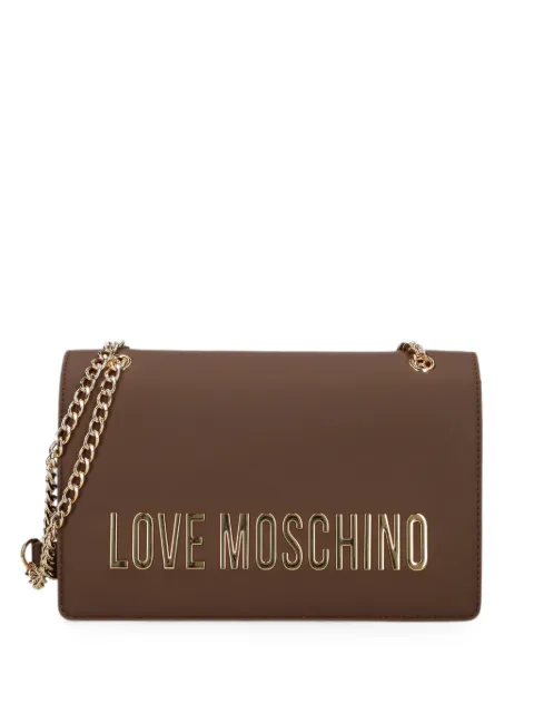 Love Moschino logo-embellishment shoulder bag Brown JC4192PP1PKD0