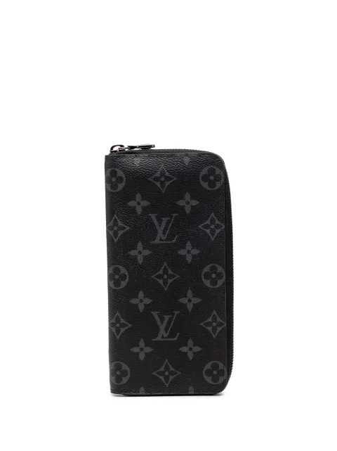 Louis Vuitton Pre-Owned 2021-2025 Monogram Eclipse Vertical Zippy Wallet long wallets Black HS566NJHCFBZSZZF
