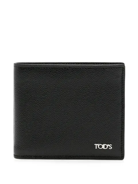 Tod's logo-plaque pebbled-leather wallet Black XAMLTTBB300UGA
