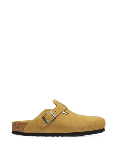 Birkenstock Boston buckle-fastening suede mules Brown 1033122