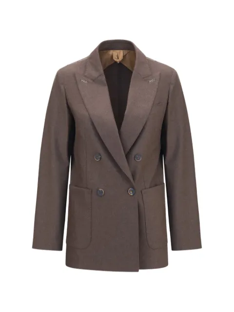 Max Mara double-breasted peak-lapels jacket Brown 2621046181600