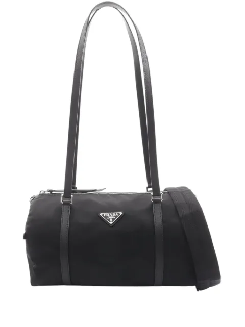 Prada Pre-Owned 2013-2026 Saffiano Trimmed Tessuto satchel Black I04H16OC4Q2HOTR1