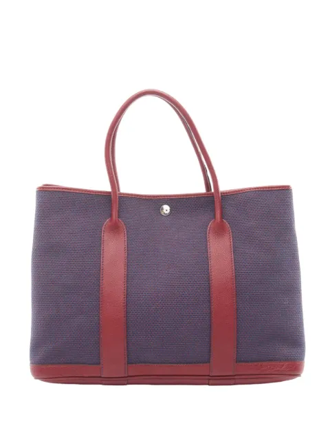 Hermès Pre-Owned 2014 Toile Criss Cross Garden Party 36 tote bag Blue 1FB4Q2PNDHP2I8TQ