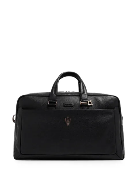 PIQUADRO x Maserati leather holdall Black BV5407MOSMN