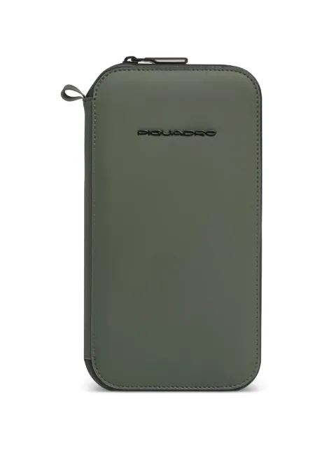 PIQUADRO zip-around passport holder Green PP7033C2OWR