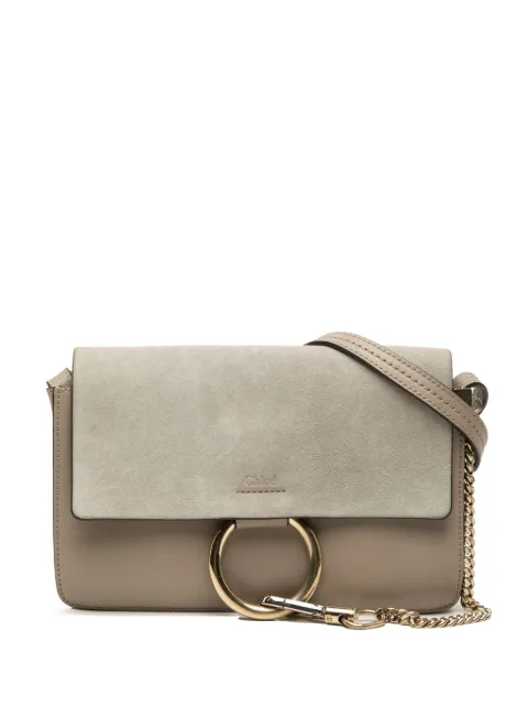 Chloé Pre-Owned 2017 Small Suede and Calfskin Faye crossbody bag Brown F1HXWJM9Z7JE8TWY
