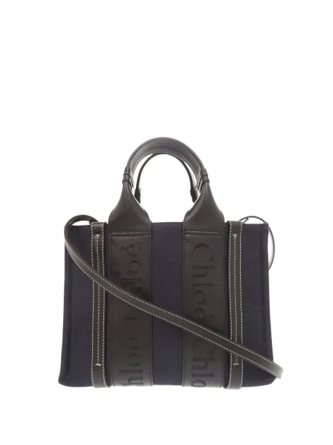 Chloé Pre-Owned 2023 Small Canvas Woody Tote satchel Grey SWDU7LAD8WT5F3O6