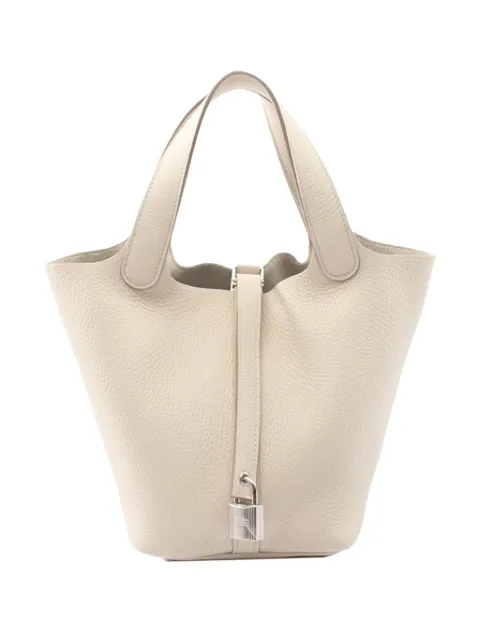 Hermès Pre-Owned 2024 Clemence Picotin Lock 18 handbag Brown D6ACCWQDF7SHS365