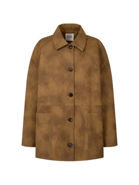 TOMBOY button-down long-sleeve faux-suede jacket Brown 9106361103