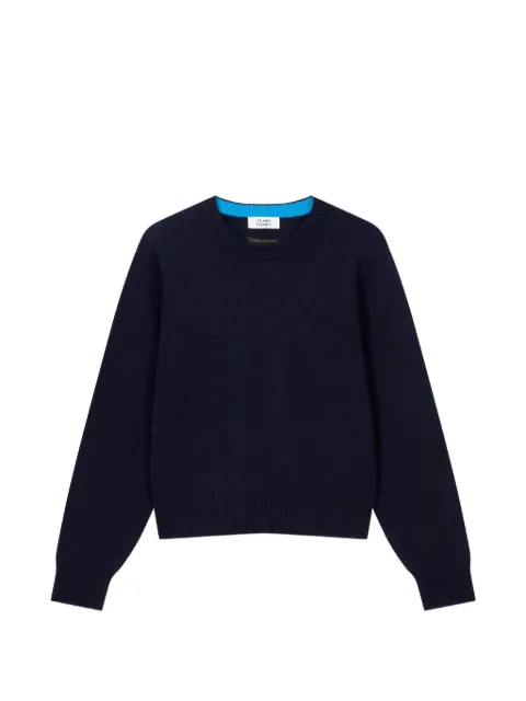TOMBOY ribbed-trim crew-neck sweater Blue 9106452103