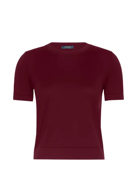 'S Max Mara short-sleeve crew-neck sweater Red 9366026106002