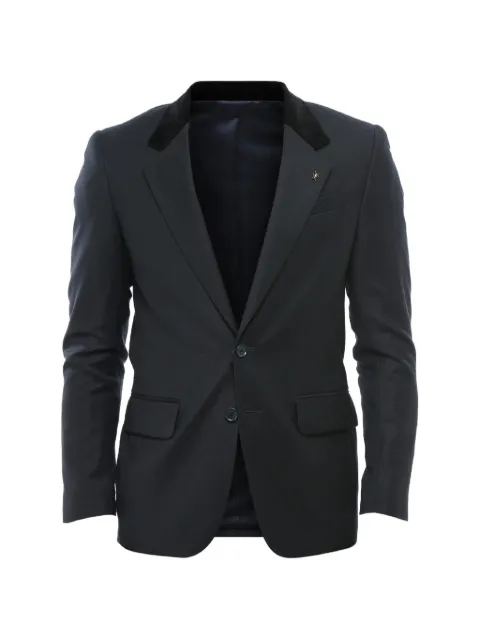 Corneliani velvet-collar blazer Blue 906Z012868360001