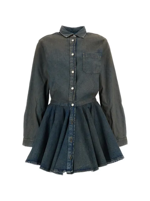 Haikure distressed flared dress Blue HEW08117DF210L0940L0940
