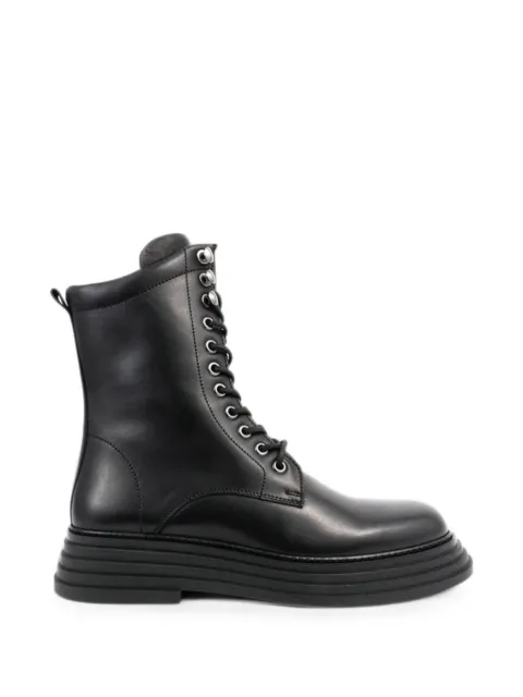 SERGIO MORETTI FIRENZE lace-up leather ankle boots Black 60146116