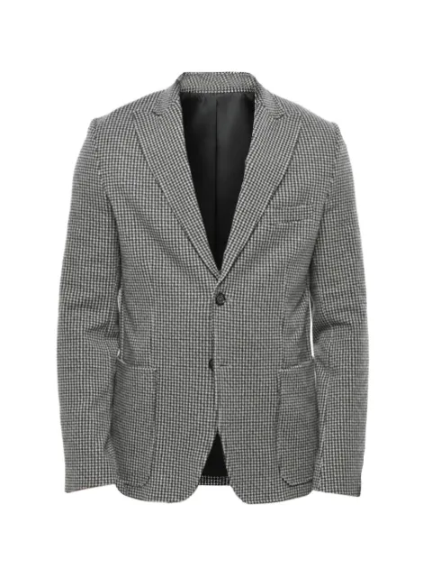Paolo Pecora houndstooth-pattern peaked-lapel blazer Grey 24IC1M0L0224811Q981