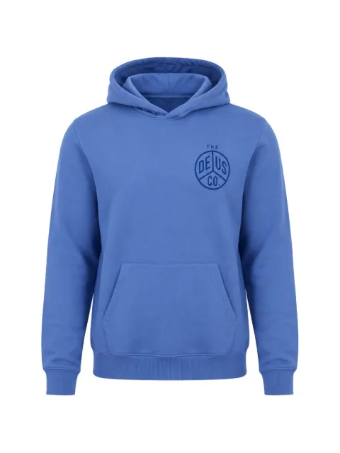 Deus Ex Machina logo-print cotton-blend hoodie Blue DMP2483100BLH