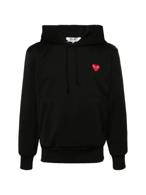 Comme Des Garçons heart-patch hoodie Black AXT174D1
