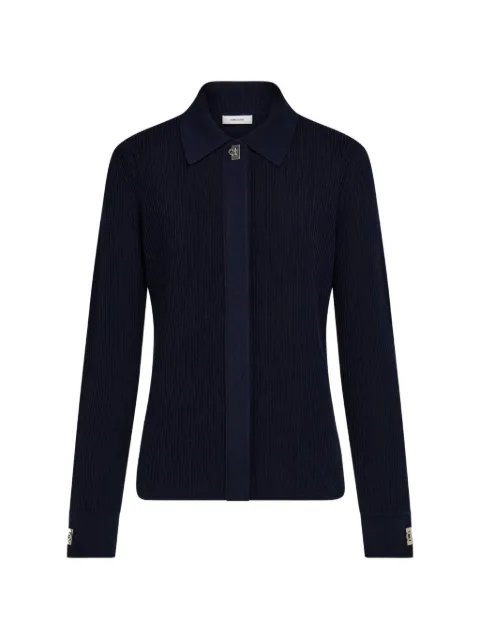 Ferragamo ribbed-knit Gancini sweater Blue 794333