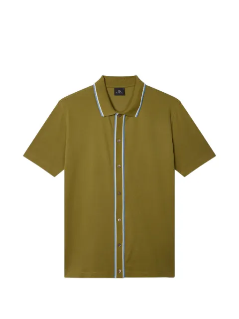 PS Paul Smith striped-trim polo shirt Green M2R787YW21511