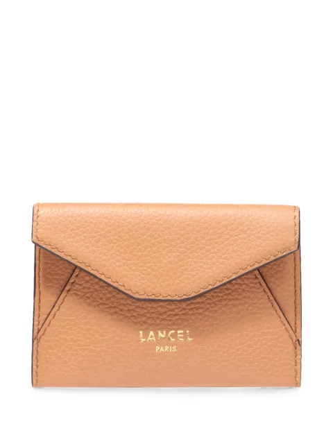 Lancel S flap-envelope stamped-logo clutch bag Neutrals A1370920TU