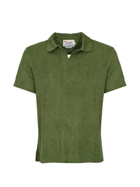 MC2 Saint Barth terrycloth-texture polo shirt Green JER0001