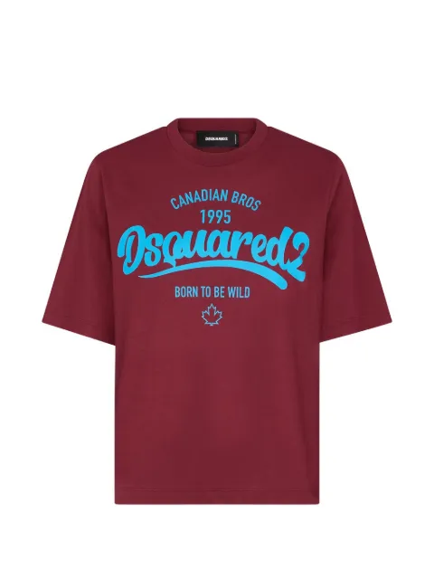 DSQUARED2 logo-print Easy Fit T-shirt Red S75GD0402S24668