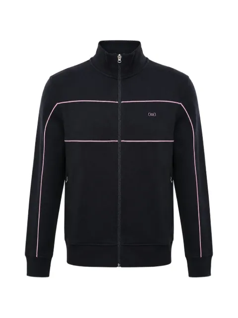 Eden Park zip-up contrast-piping sweatshirt Black H24MAISW0024BLF