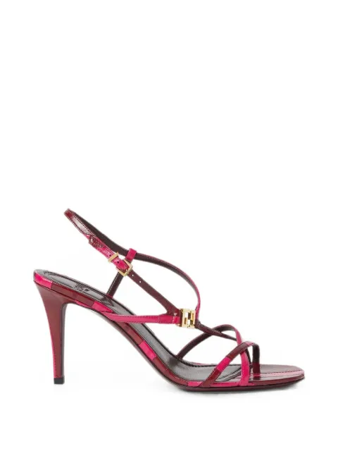 FENDI logo-plaque strappy sandals Red 8X8746AY2D