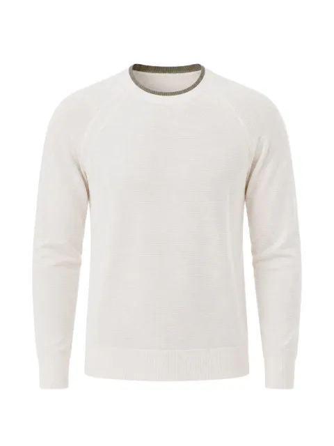 Paolo Pecora raglan-sleeve crew-neck sweater Neutrals 24IC1M0A021F0011102