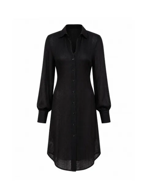 LIU JO bow-detail shirt dress Black MF3396T3702