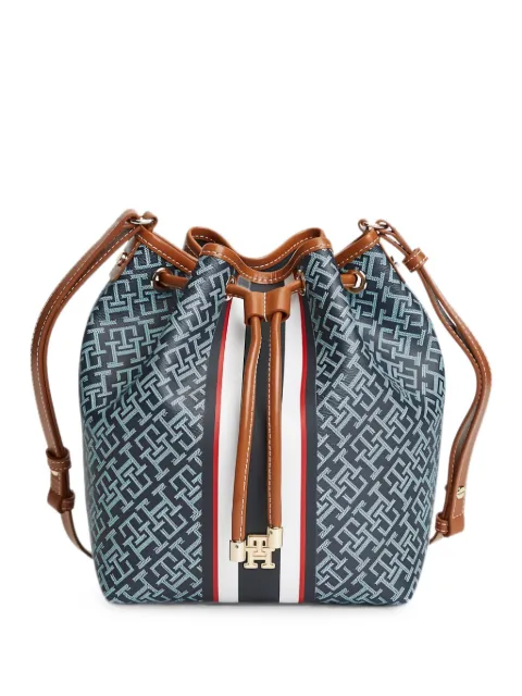 Tommy Hilfiger TH Monoplay monogram bucket bag Blue AW0AW18392
