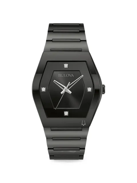 Bulova Gemini diamond 40mm watch Black 98D177
