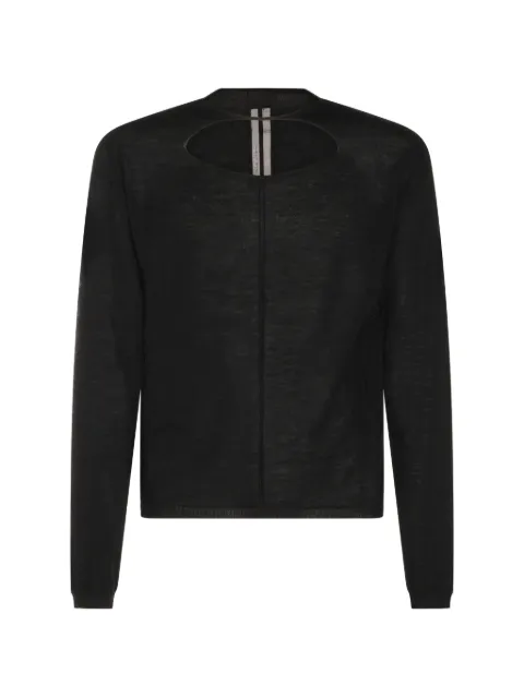 Rick Owens cut-out detail sweater Black RU02F4612