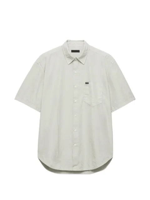 Prada short-sleeved cotton shirt Green UCS558SOOO1928