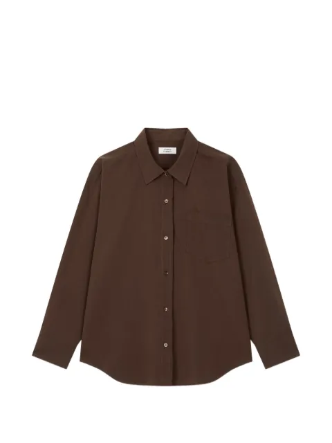 TOMBOY chest-pocket button-down cotton shirt Brown 9106321103