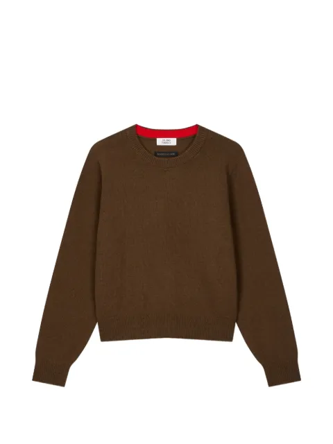 TOMBOY ribbed-trim crew-neck sweater Brown 9106452103