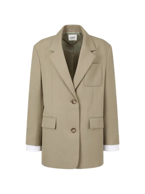 TOMBOY single-breasted layered-sleeve blazer Neutrals 9106312102