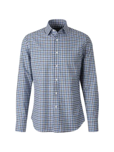 Canali cotton plaid shirt White CSL7077GL03853