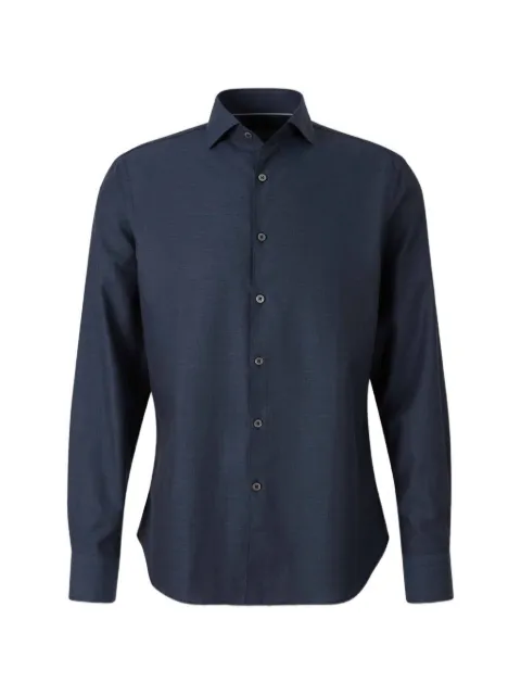 Canali cotton plaid shirt Blue CSL7065GL02963