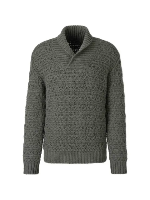 Canali cable-knit sweater Green C1224MK02554