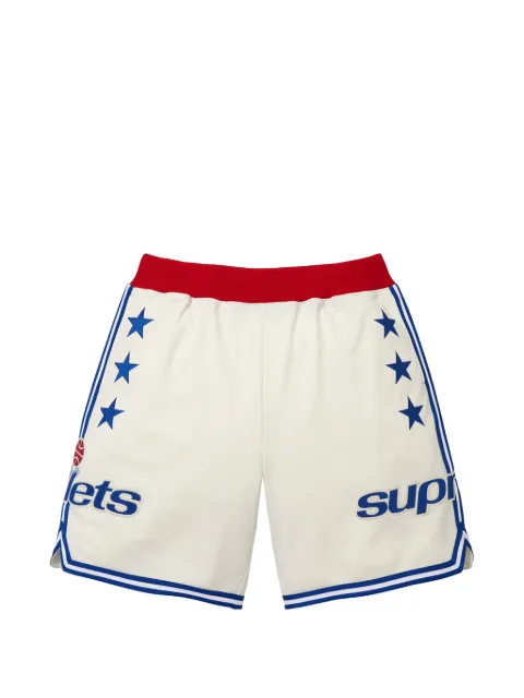 Supreme x Mitchell & Ness Teams star-print basketball shorts Neutrals SU27696
