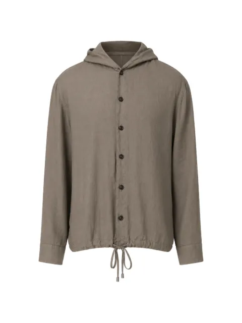 Emporio Armani drawstring-hem hoodie Brown EM005541AF15799