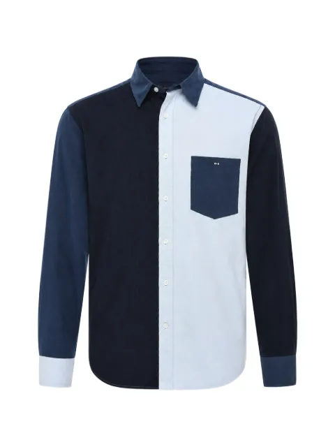 Eden Park Arbonne colour-block corduroy shirt Blue H24CHECL0098BLF26