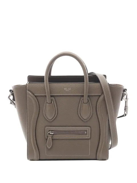 Celine Pre-Owned 2010-2026 Nano Leather Luggage Tote satchel Grey KWTI16UK4SDIN43Q