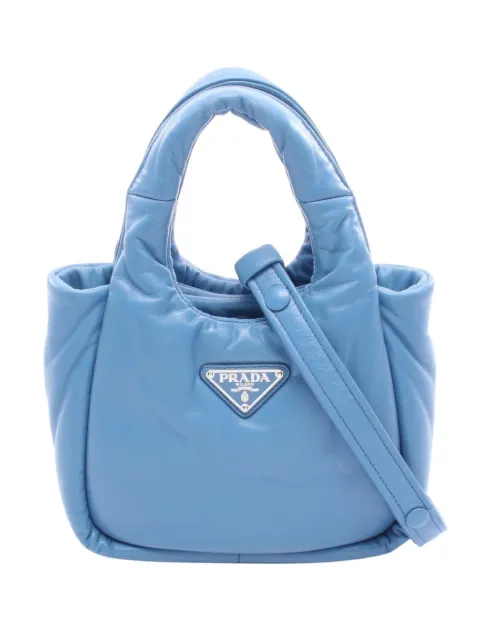 Prada Pre-Owned 2013-2026 Small Soft Padded Nappa Double Handled Bag satchel Blue M7JYKOYP9FVW0KLQ
