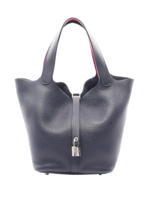 Hermès Pre-Owned 2017 Clemence Picotin Lock 22 handbag Blue J4FXNMG5FI0YJ804