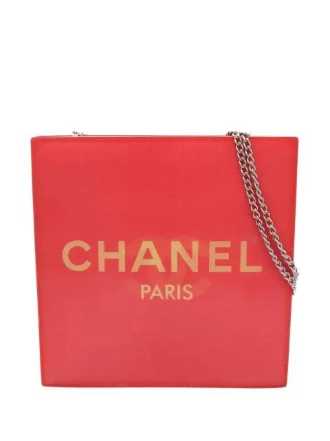 CHANEL Pre-Owned 2000-2002 Vinyl Hologram CC shoulder bag Red AL2P5FWEOMTO7L35