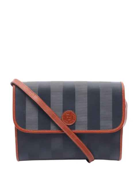 Fendi Pre-Owned 2010-2026 Pequin Coated Canvas crossbody bag Blue 0N7EV3RWD49YZWV1
