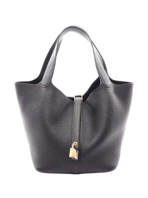 Hermès Pre-Owned 2025 Clemence Picotin Lock 22 handbag Black 5NSZORMBQMOBSMG9